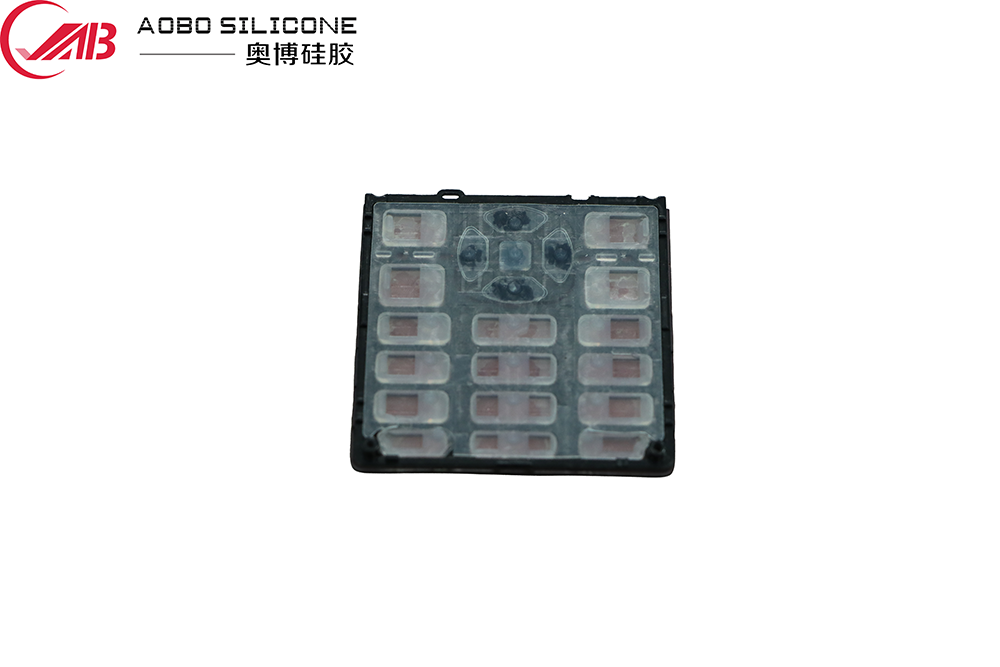 Compression molded silicone keypad 