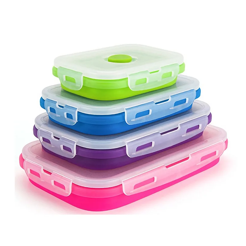 Boîte à lunch pliable en silicone