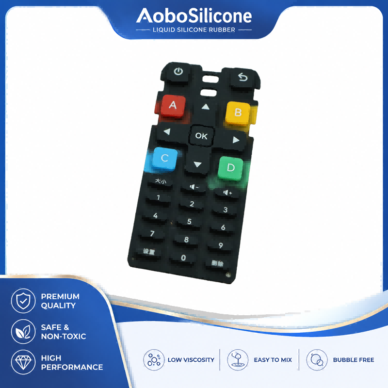 Clavier en silicone moulé par compression